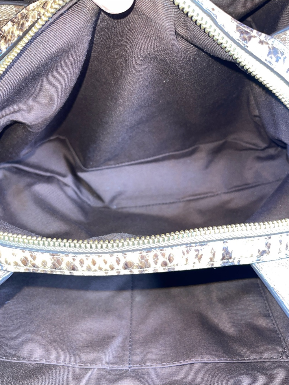 Coach A2079-2313 Hallie Signature Canvas Shoulder Tote Chalk Multi Snake Trim - Picture 10 of 10